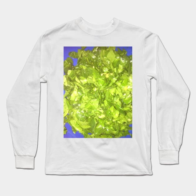 Chopped Baby Spinach With Garlic and Peppers Long Sleeve T-Shirt by MVdirector